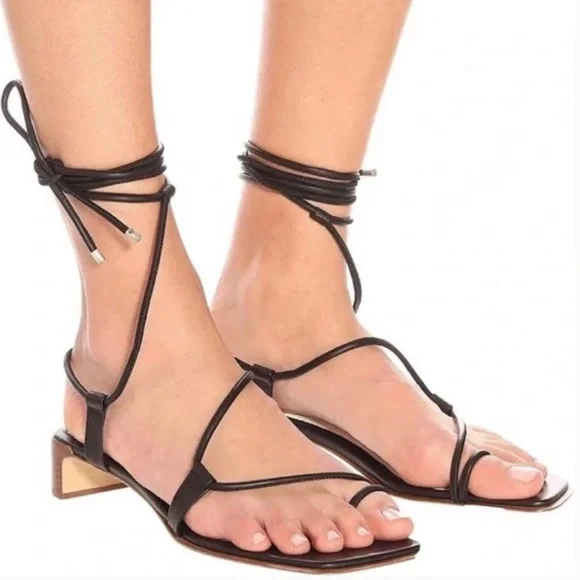 Rag Bone Cindy Tie strappy sandals Black $395